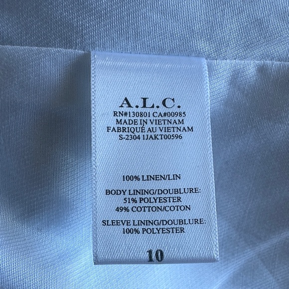 A.L.C. Arlo II Linen-Blend Jacket - Light Blue - Picture 9 of 11